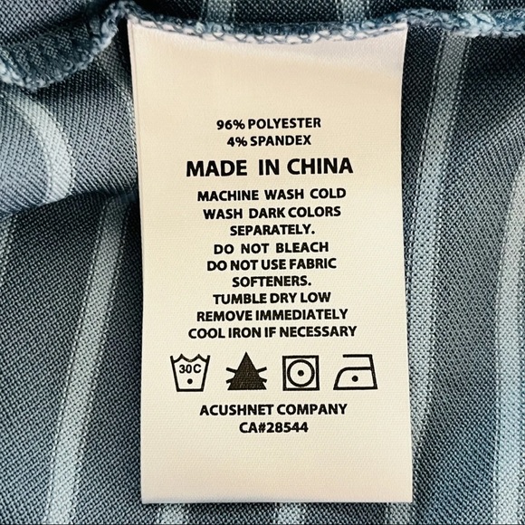 FootJoy FJ Shirt Mens Large Golf Polo Breton Stripe Short Sleeves Active Blue - Picture 9 of 13